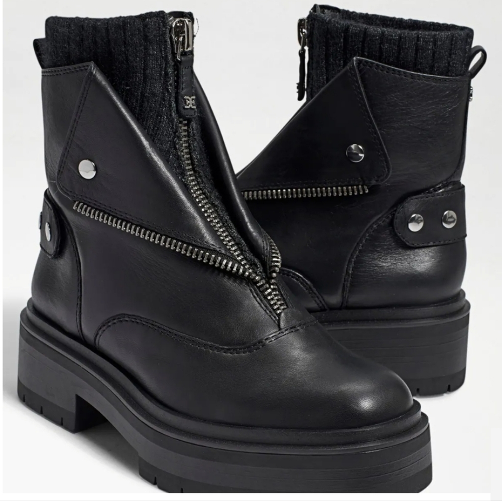 $200, Sam Edelman Linds Zipper Chelsea Black Boot, NEW, SZ 6.5